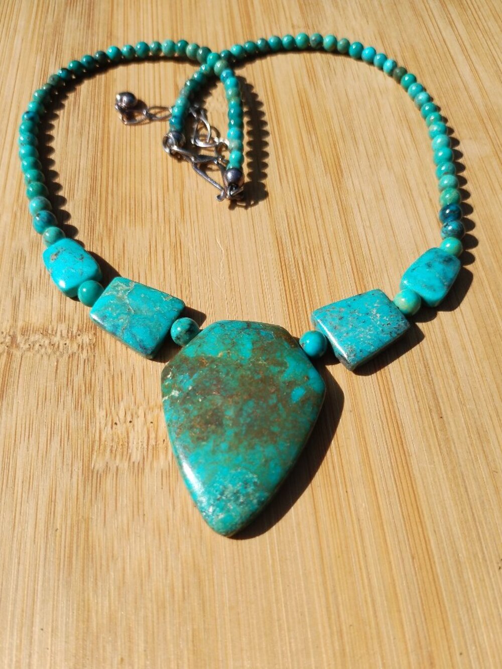 Jay King DTR mine finds Turquoise necklace 925 Sterling Silver